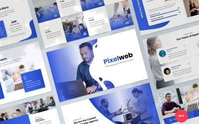 Modèle PowerPoint de présentation de l'agence de conception Web