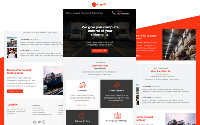 Logística - Modelo de e-mail de entrega logística multiuso responsivo