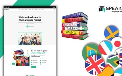 Powar-Speako 语言翻译学校响应式 WordPress 主题
