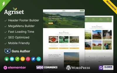 Agriset - Organic Farm and Agriculture WordPress Theme