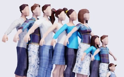Spring Low Poly People Pack | Animated & Rigged