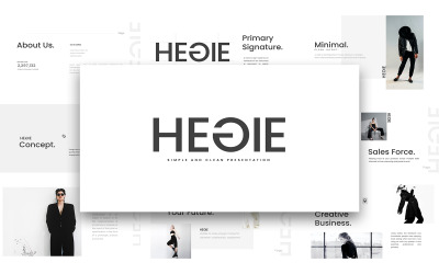 Hegie Minimalny szablon Powerpoint