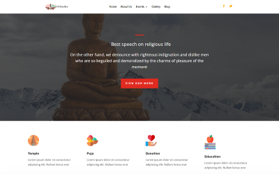 Hindu Religious Church Temple Wordpress Theme