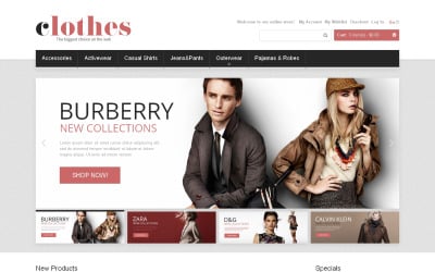 Clothes for Any Weather Magento Theme