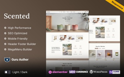 Ароматичні – створені свічки та мило та тема WooCommerce для магазину художніх виробів