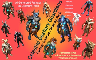Celestial Bestiary Guardians 3D Model