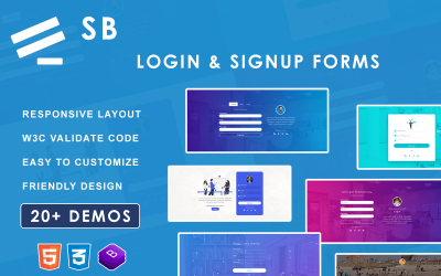 SB - Formulários de Login e Formulários de Inscrição