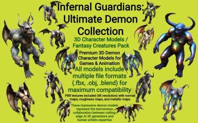 Infernal Guardians: Ultimate Demon Collection 3D Model