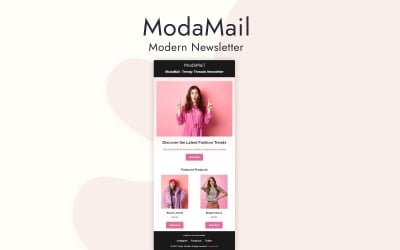 ModaMail: Plantilla elegante y adaptable para boletín informativo de moda