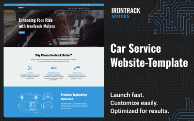 IronTrack Motors - Autoreparatie | Responsieve Drupal-sjabloon