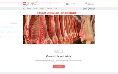 Modello Drupal di carne e bistecca