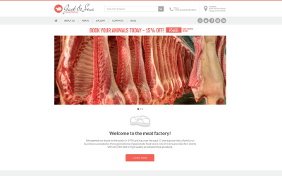 Modelo Drupal de carne e churrascaria