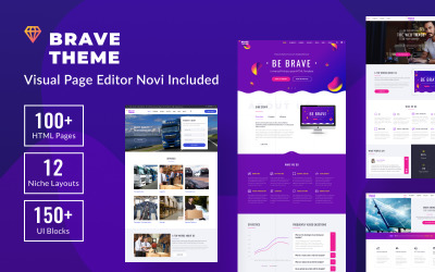 Modigt tema - Multipurpose HTML-webbplatsmall