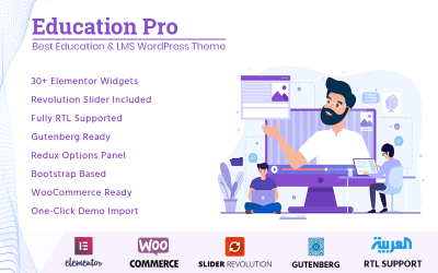 Education Pro - 最佳教育和 LMS Elementor WordPress 主题