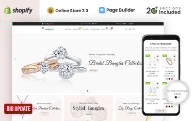 Tema da loja de joias da Elements Shopify