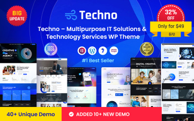 Techno – тема WordPress для багатоцільових ІТ-рішень та технологічних послуг